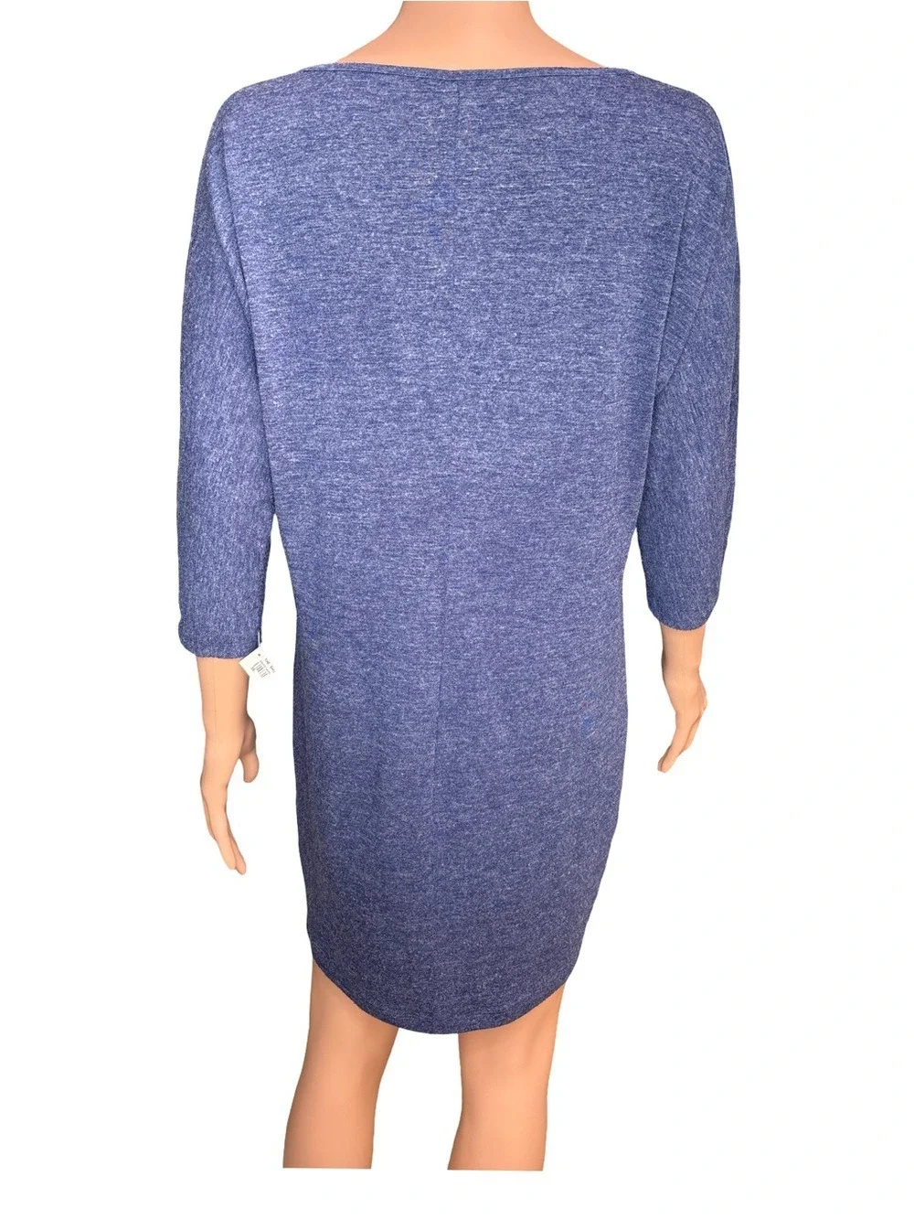 Old Navy Heathered Blue V-Neck Dress, Trendy Knit Fashion XSP
